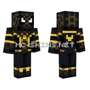 Spider Man Black Gold Suit Minecraft skin