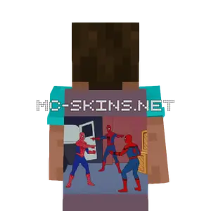 Spider Man Triple cape, outside and lining