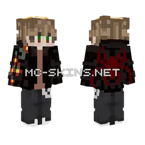 Spider Web Hoodie Boy Minecraft skin
