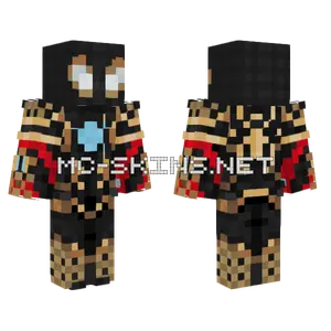 Spiderman Black And Gold Suit V2 Minecraft skin