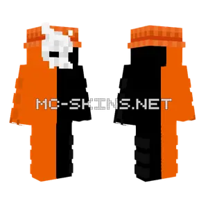 Split Orange Black Skin Minecraft skin