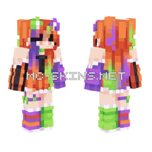 Spooky Halloween Girl Minecraft skin