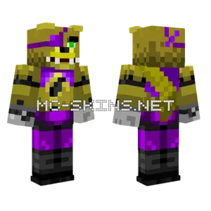 Spring Foxy With Vest Minecraft skin