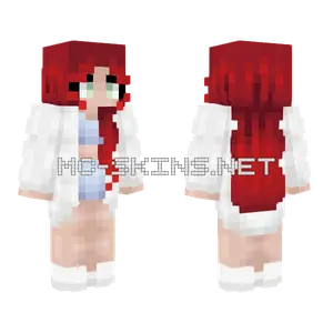 Spring Redhead In Tanktop Coat Minecraft skin