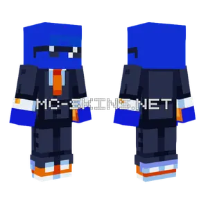 Spy Nibbles But Blue Minecraft skin