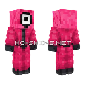 Squid Game Guard Hotdog Mask Minecraft skin