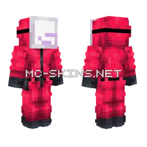 Squid Game Guard With Tenna Mask Minecraft skin