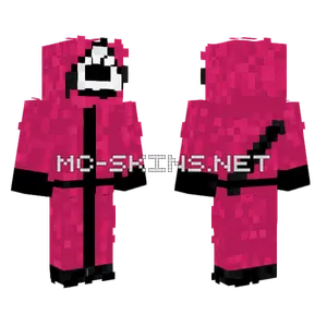 Squid Game Triangle Guard Minecraft skin