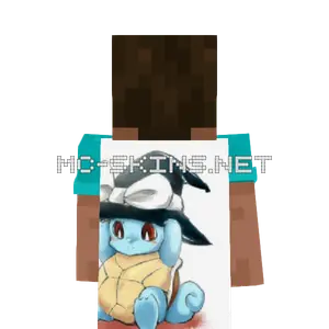 Squirtle Witch cape, outside and lining