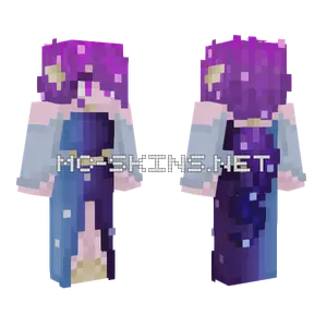 Starborn Girl Galaxy Dress Minecraft skin