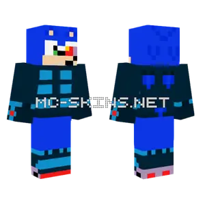 Stealth Suit Sonic V2 Minecraft skin