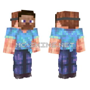 Steve Blue Outfit Minecraft skin