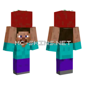 Steve Holding Tomato Minecraft skin