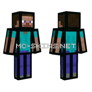 Steve Outlined Minecraft skin