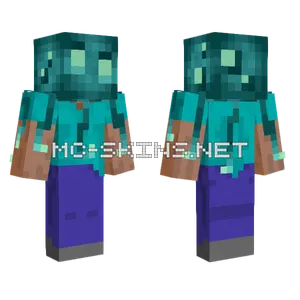 Steve With Glow Squid Minecraft skin