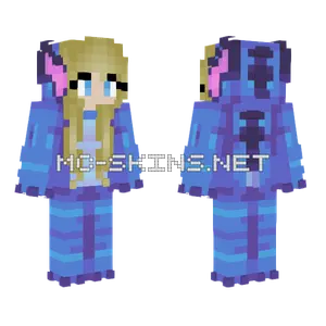 Stitch Onesie Dirty Blonde Female Minecraft skin