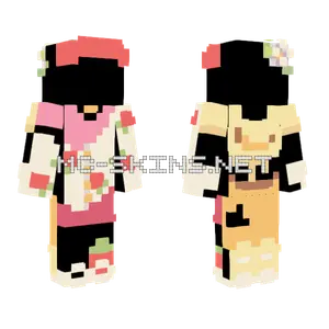 Strawberry Banana Smoothies Raffle Minecraft skin
