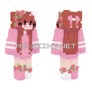 Strawberry Cake Girl Minecraft skin