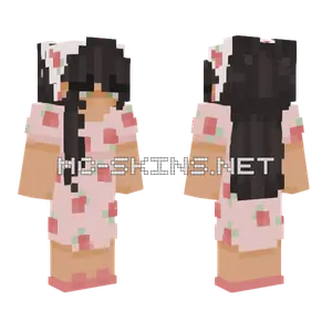 Strawberry Dress Girl Minecraft skin