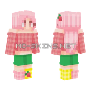 Strawberry Girl Minecraft skin