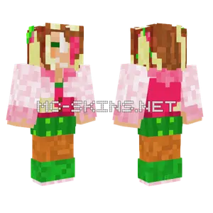 Strawberry Girl Minecraft skin