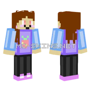 Strawberry Hoodie Girl Minecraft skin