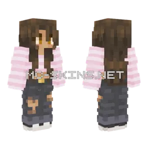 Strawberry Stripes Minecraft skin