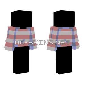 Striped Blue Red Shirt Minecraft skin