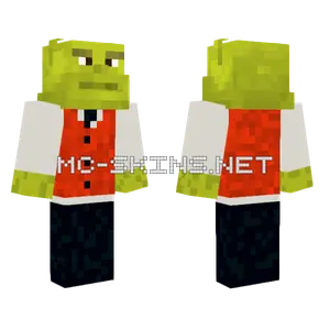 Suited Shrek Red Minecraft skin