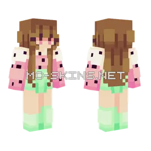 Summer Boba Girl Minecraft skin