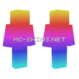 Summer Colors Yellow Fade Blue Minecraft skin