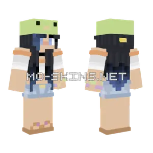 Summer Penguin Girl Minecraft skin