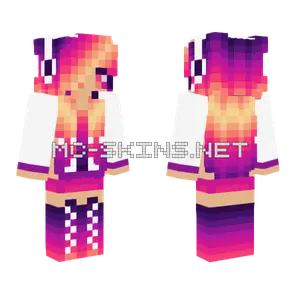 Sunset Gradient Girl Minecraft skin