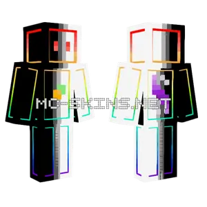 Super Cool Mango Rainbow Robot Minecraft skin