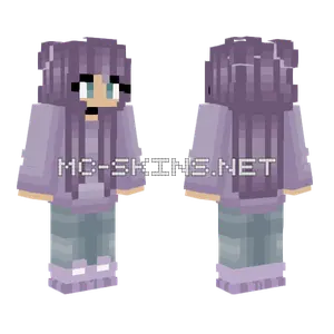 Super Purple Girl Minecraft skin