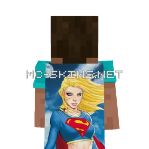 Supergirl cape, outside and lining