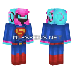 Superman With Pink Accents Minecraft skin