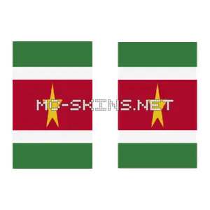 Suriname Flag cape, outside and lining