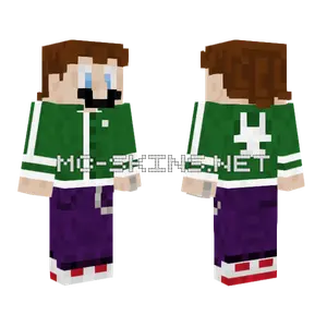 Swag Luigi Minecraft skin