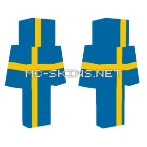 Sweden Flag Skin Minecraft skin