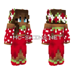 Sweet Strawberry Girl Minecraft skin