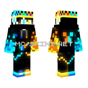 Swiftcatgaming God of Fire Ice Minecraft skin