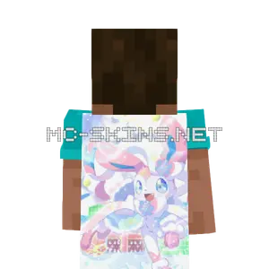 Sylveon Christmas cape, outside and lining