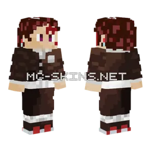 Tanjiro Kamado No Haori 3D Minecraft skin