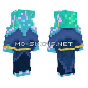 Teal and Blue Ice Creature Minecraft skin