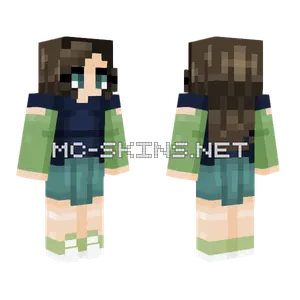 Teal And Navy Outfit Minecraft skin