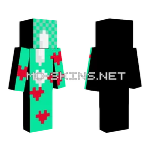 Teal and Red Outfit Minecraft skin