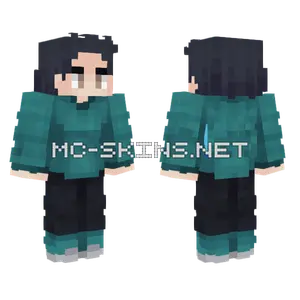 Teal Hoodie Boy