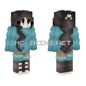Teal Sweater Dress Minecraft skin