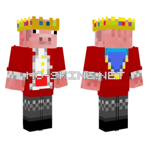 Technoblade Pig King Minecraft skin